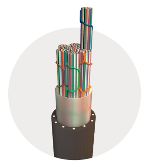 Wrapping Tube Cable (WTC) with SpiderWeb Ribbon (SWR) Fiber